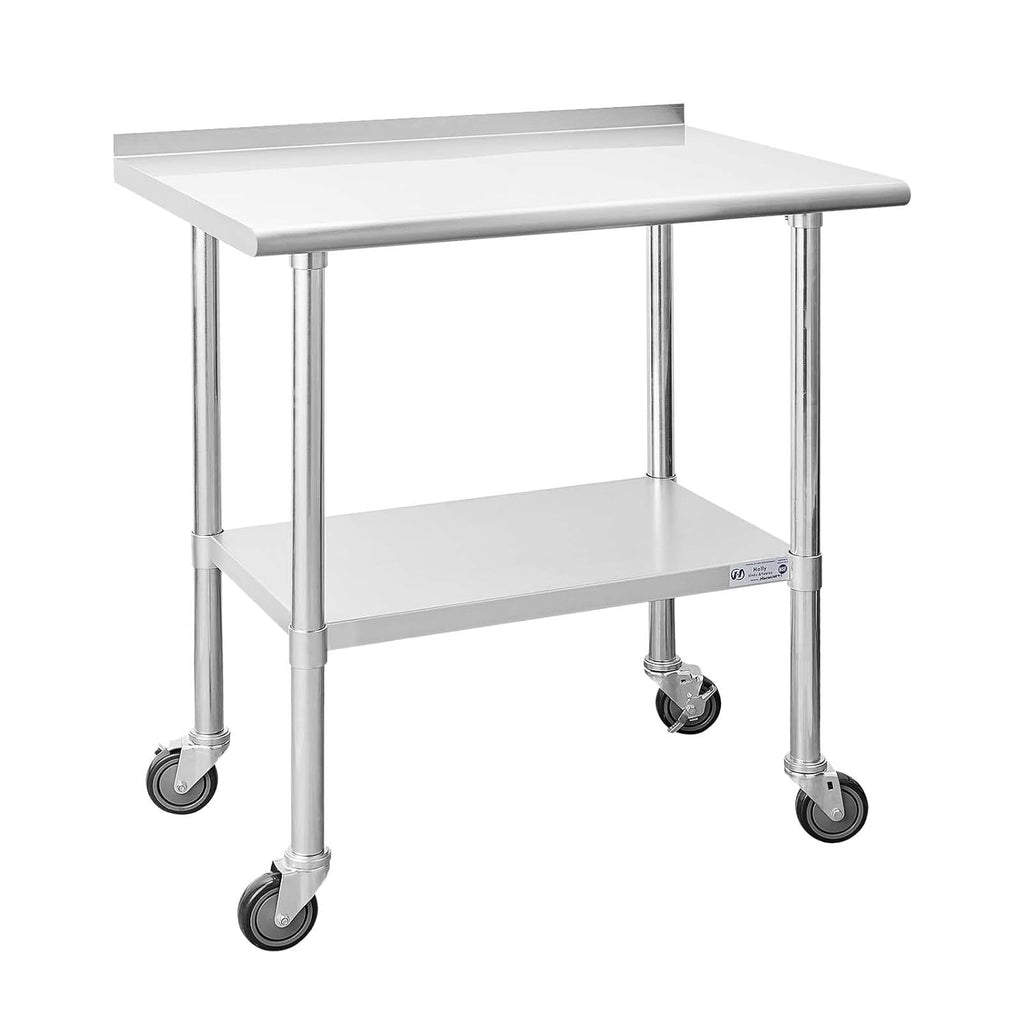 Stainless Steel Table 24 x 48 Inches with Caster Wheels T934114
