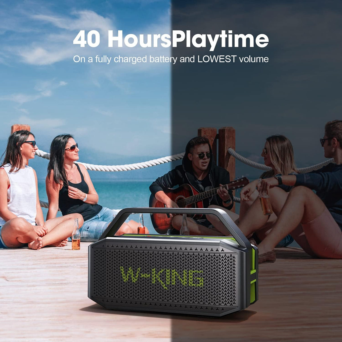 60W Portable Bluetooth Speaker IPX6 Waterproof X725363