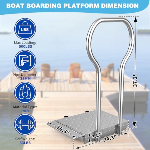 Foldable Dock Boarding Platform with Handrail J415