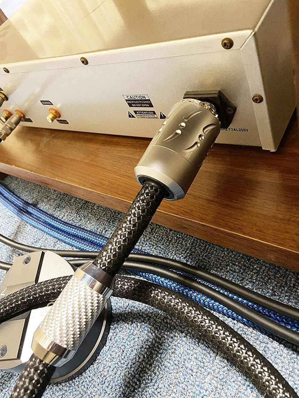 Audiophile Power Cable Copper AC Mains Cord with Rhodium Plated Connector G562