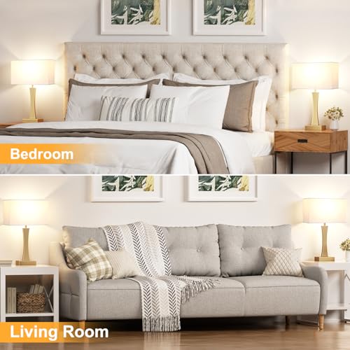 3 Way Dimmable Touch Table Lamp Set of 2 with USB Ports B920905