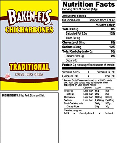 Fried Pork Skins, 3.5 Ounce (Pack of 6) R625