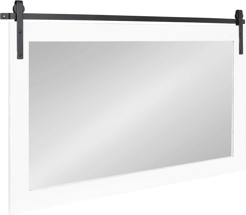 White Wood Framed Wall Mirror M8865