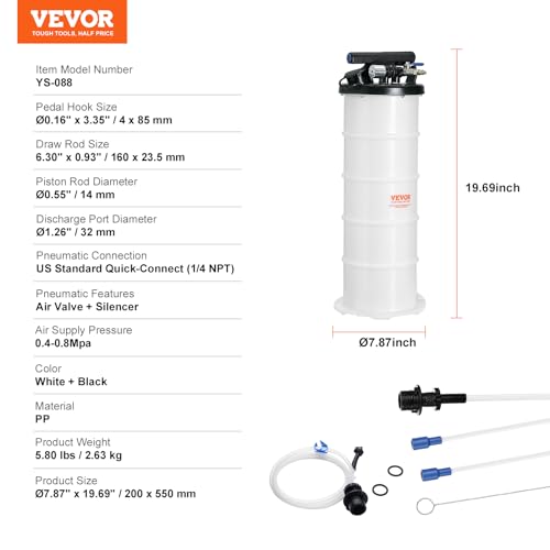 6.5L Pneumatic Manual Fluid Extractor Pump K9549