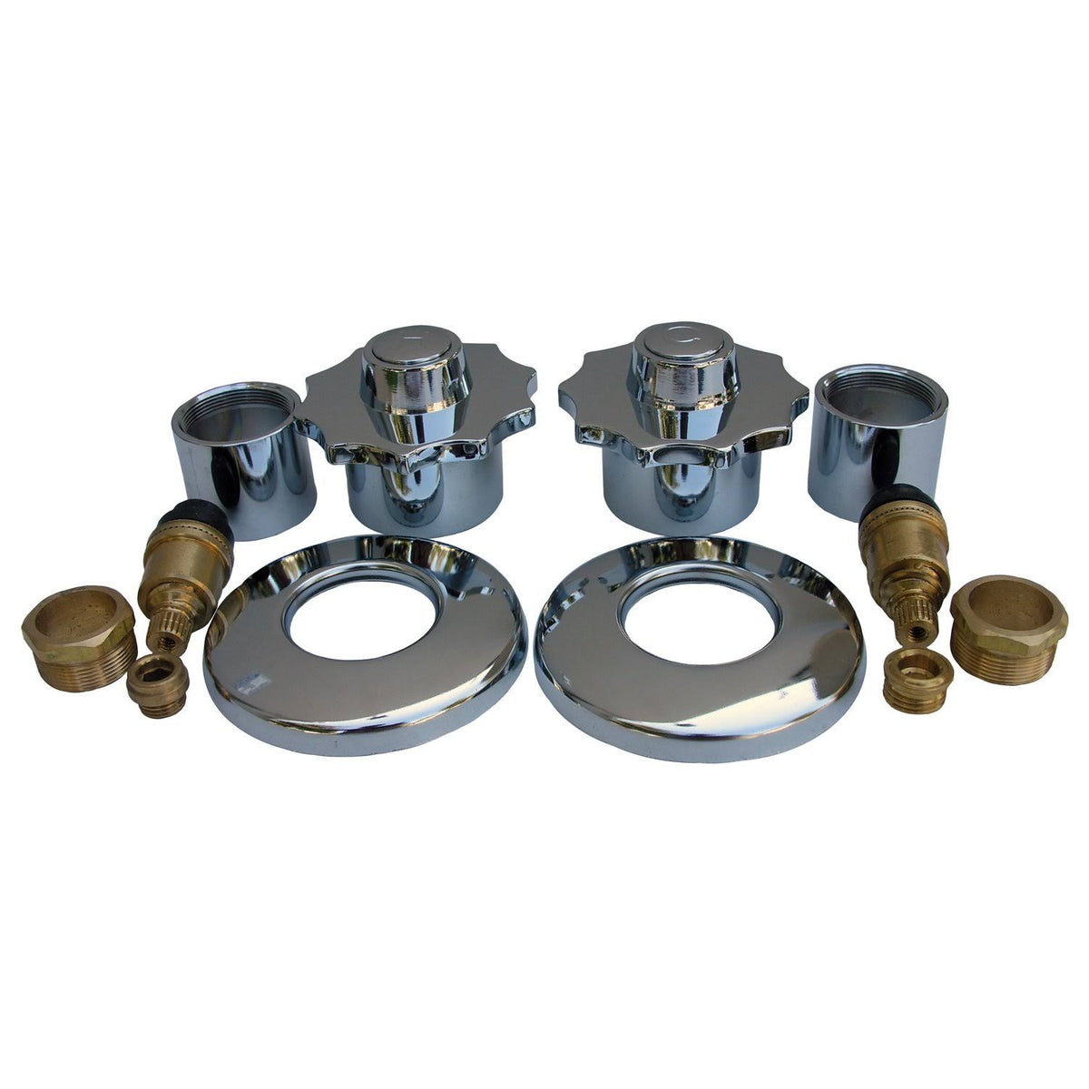 Chrome 2-Valve Trim Kit with Stems X114066