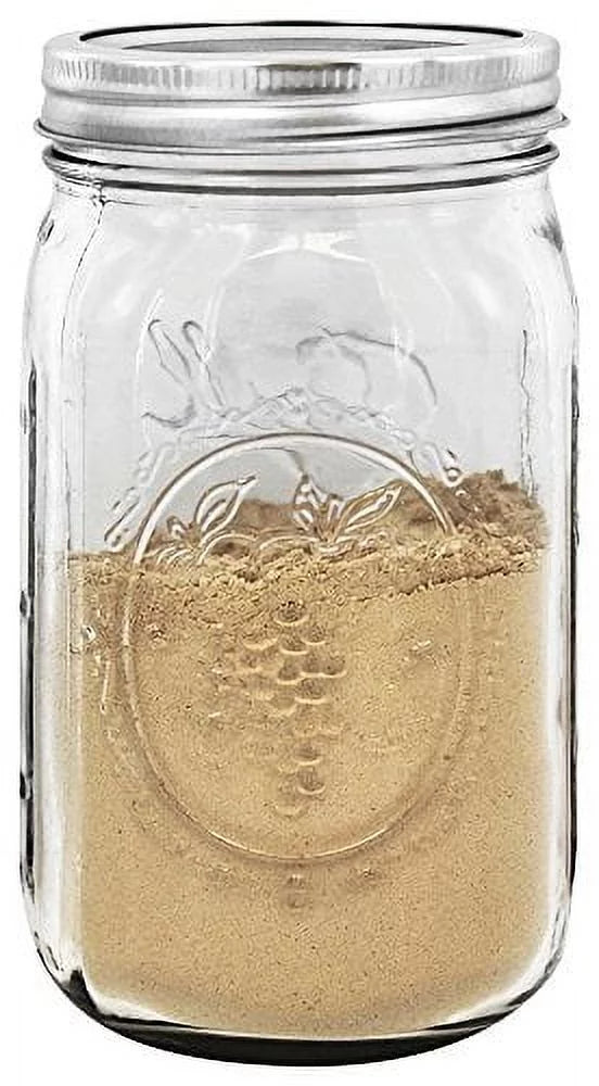 Wide Mouth Quart 32-Ounces Mason Jar with Lid and Band F792508