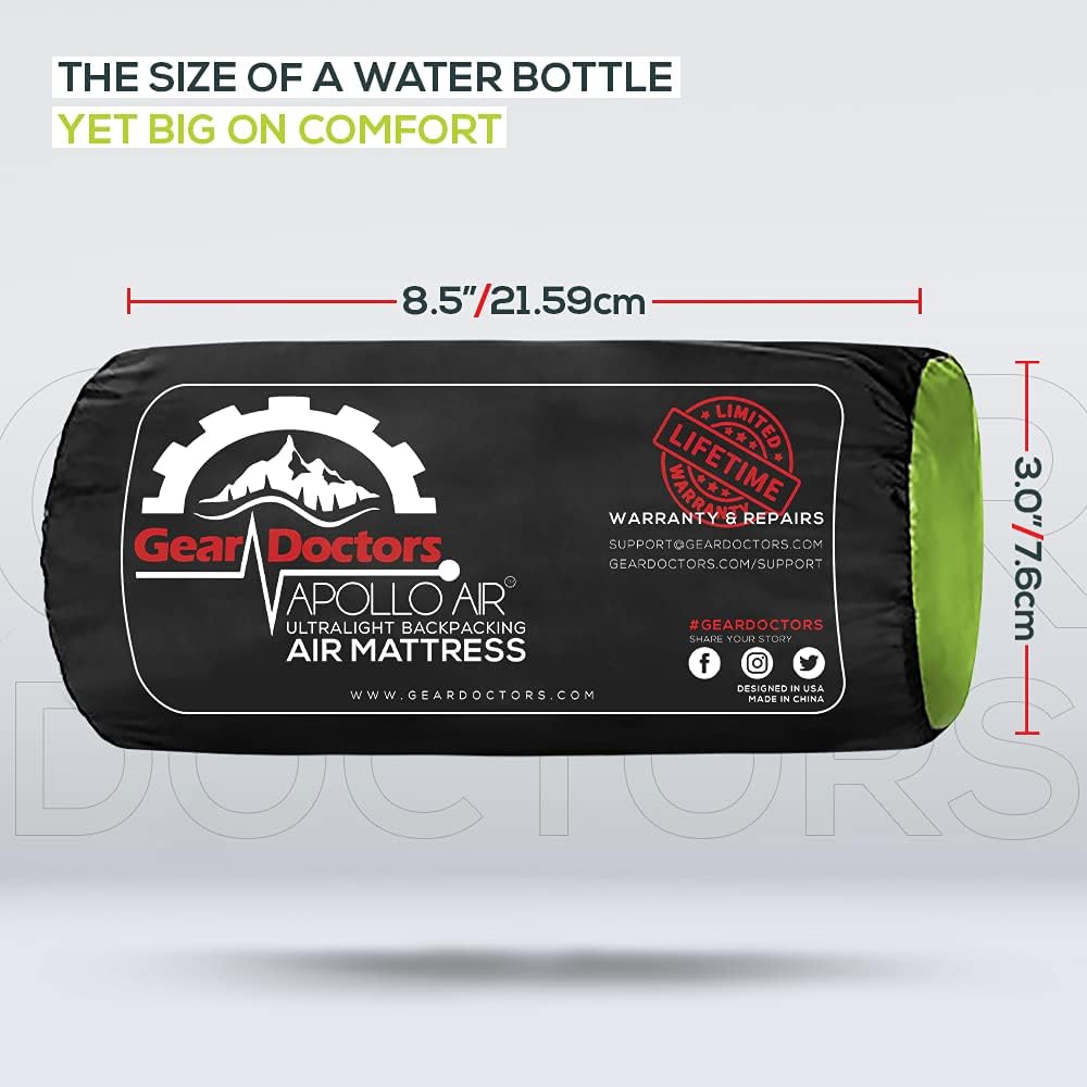 Self Inflating Sleeping Pad 4.3 R 1.5 Inch Thick Air Foam Hybrid H5975
