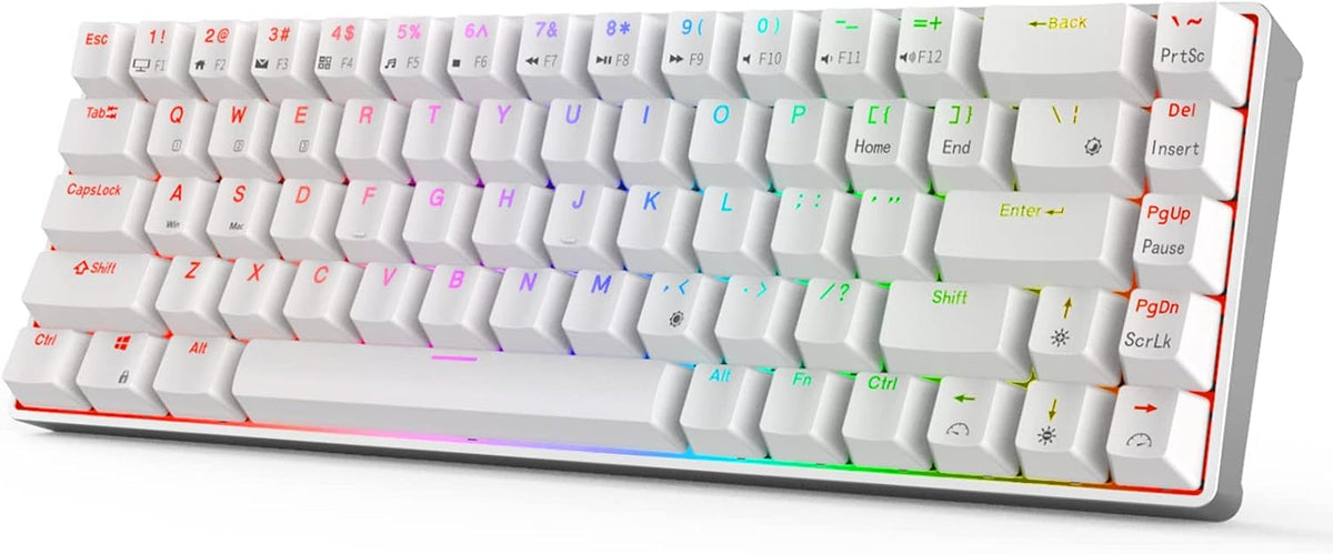 Mechanical Keyboard, 2.4Ghz Wireless/Bluetooth/Wired Gateron Brown Switch RGB Hot Swappable C755