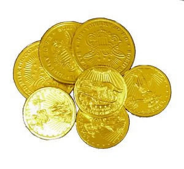 3 Mesh Bags Of 7 Pieces Each Milk Chocolate Coins R566354