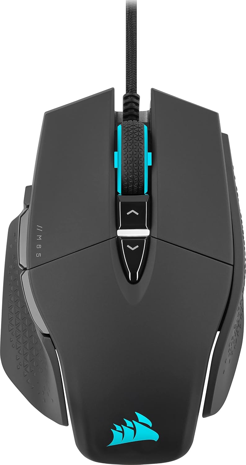 Black Wired Gaming Mouse with Adjustable Weight and Aluminum Frame L611593