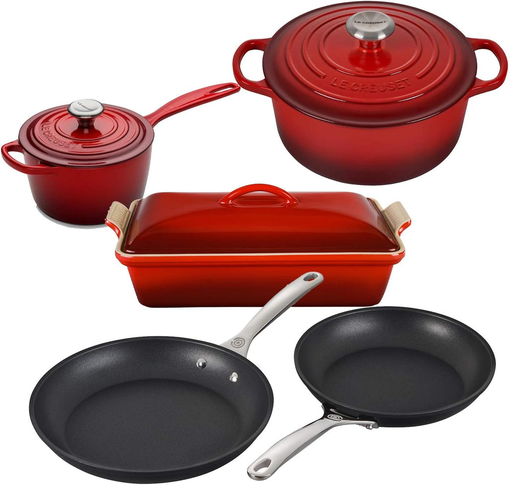 Enameled Cast Iron and Nonstick Cookware Set U161687