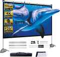 120 inch 4K HD 16:9 Projector Screen with Stand and Carry Bag Q4010