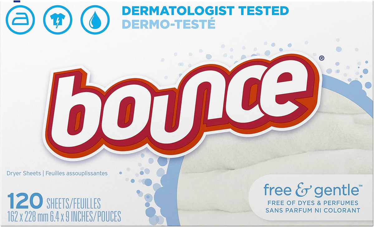 Free & Gentle Fabric Softener Dryer Sheets, 120 Count A349