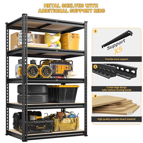 6 Tier Heavy Duty Metal Shelving 16" W x 16" D x 72" H V512122