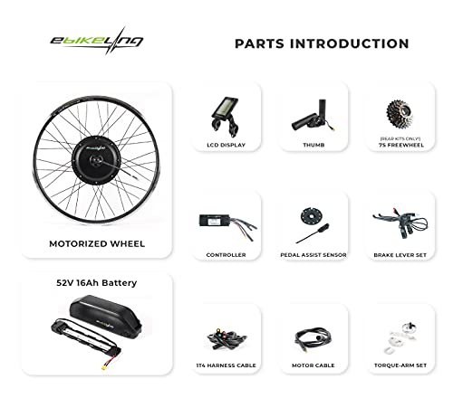 1500W 1200W Direct Drive Ebike Conversion Kit with Battery 26" M480841