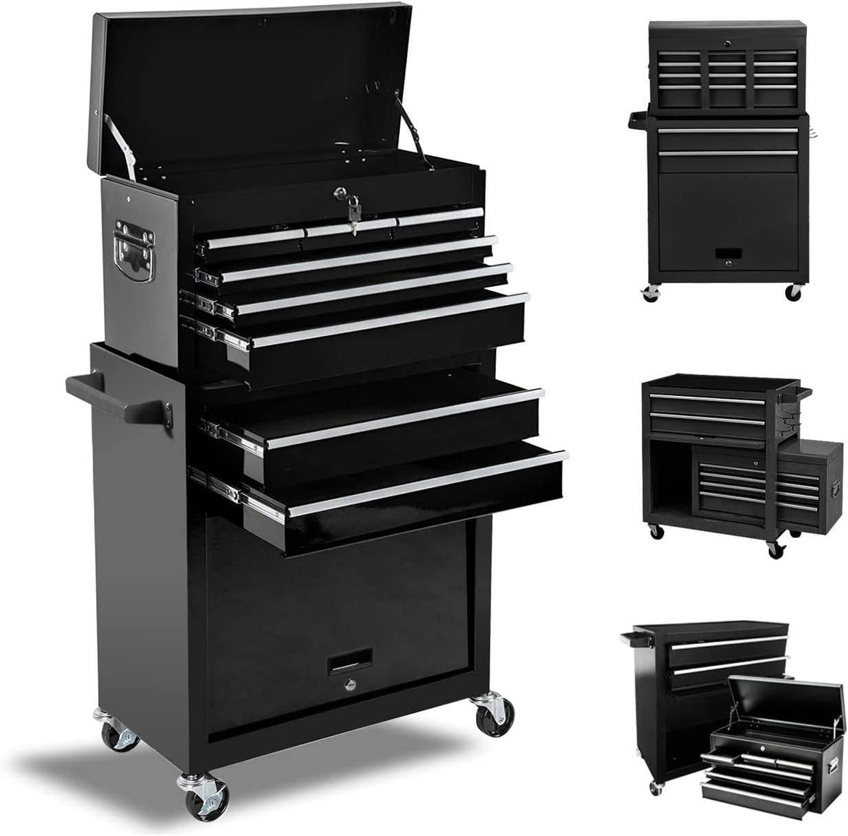 8 Drawer Rolling Tool Chest with Lock D29186