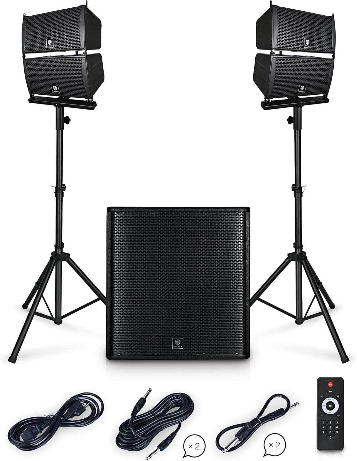 18-inch 4000W Stereo PA Speaker System with Active Subwoofer N30091