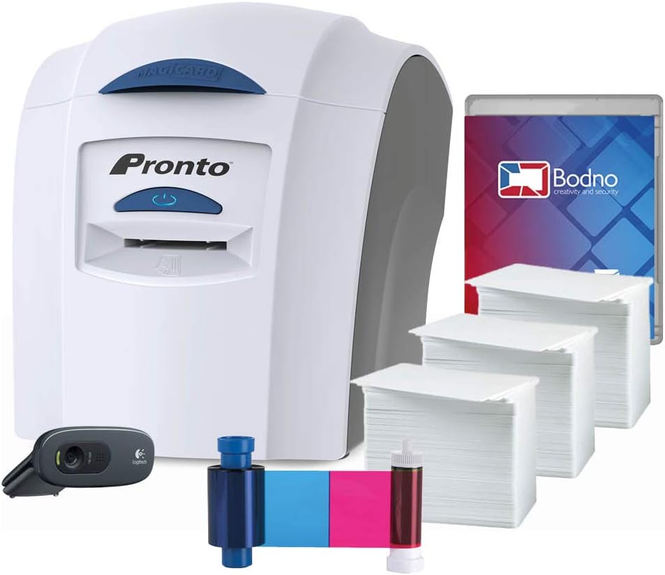 Bronze ID Card Printer with Supplies Package Z822