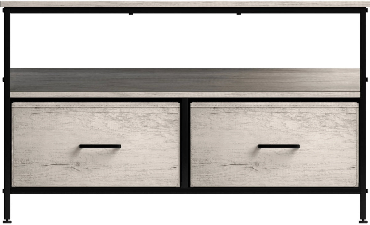Rustic Beige TV Stand Dresser with 2 Drawers L2049