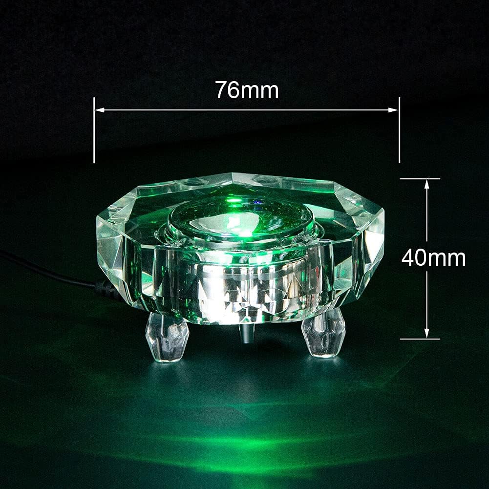 Crystal LED Light Base Multicolor Auto Flashing Pedestal J747452