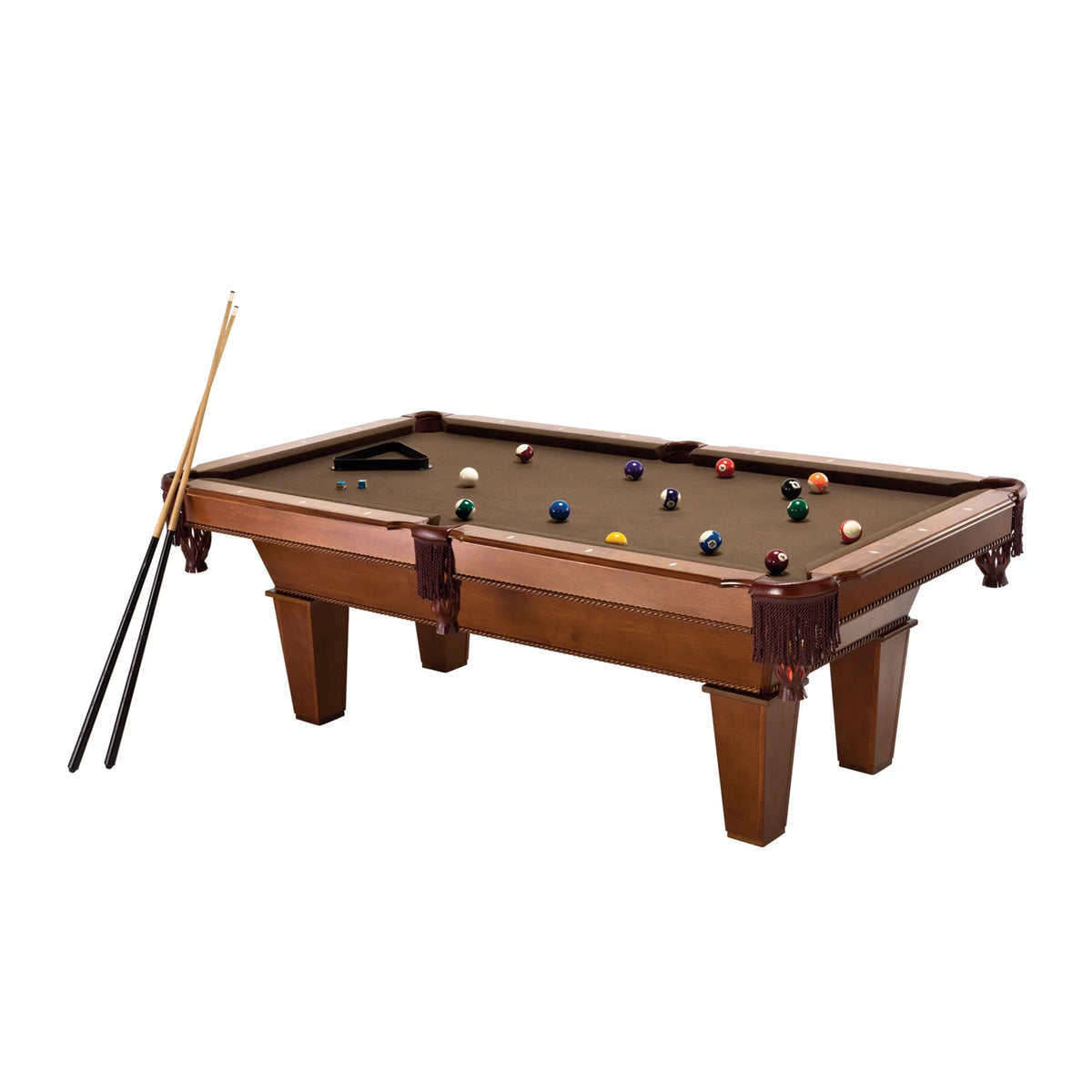 7.5' Billiard Table with Two Pool Cues O7278