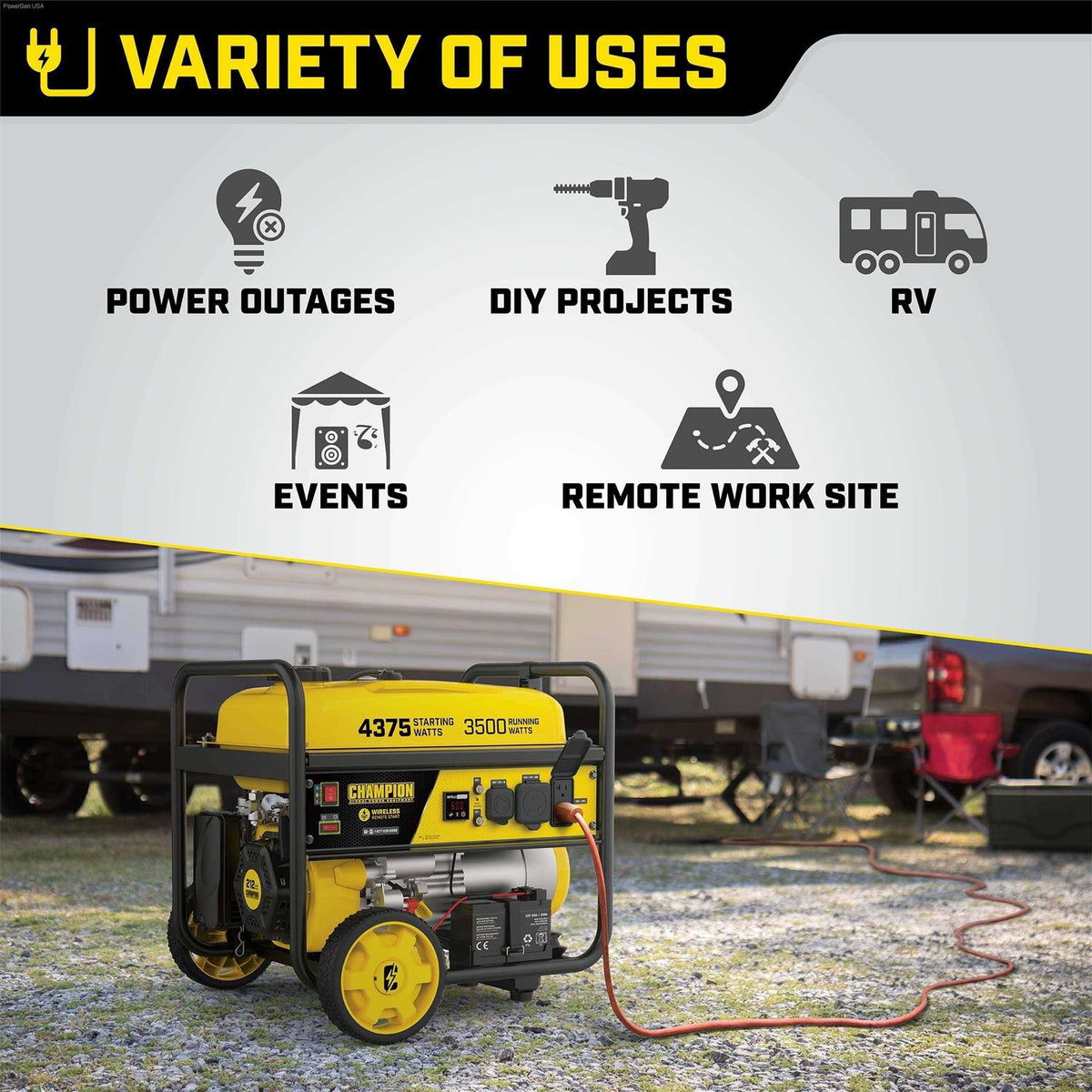 Portable Generator with Wireless Remote Start 3500 Watt K43109
