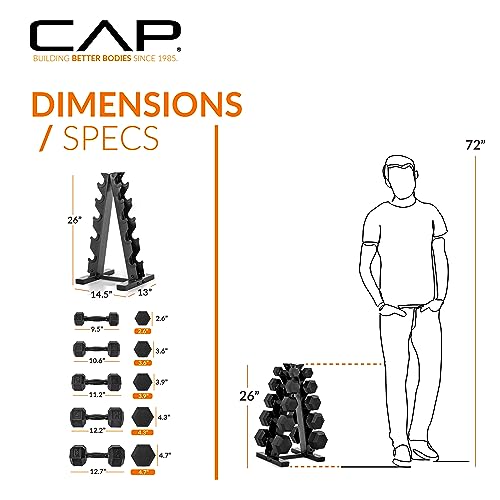 CAP Barbell Dumbbell Set with Rack G5086