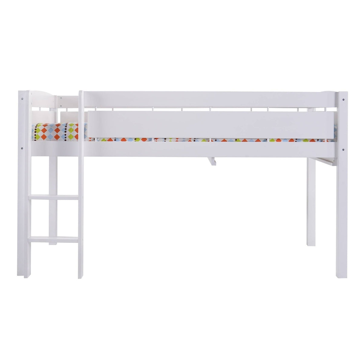 White Wood Loft Bunk Bed N792705