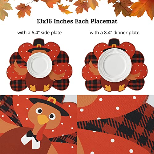 Set of 4 Burlap Christmas Placemats I150491