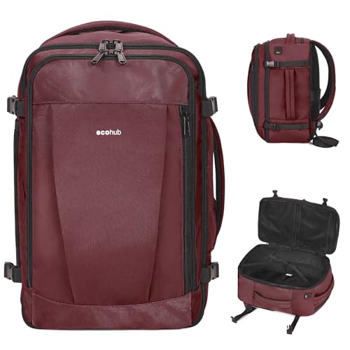 Pink Travel Backpack 18x14x8 Waterproof with Charging Port F4565