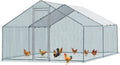 Large Metal Chicken Coop with Waterproof Cover B498892