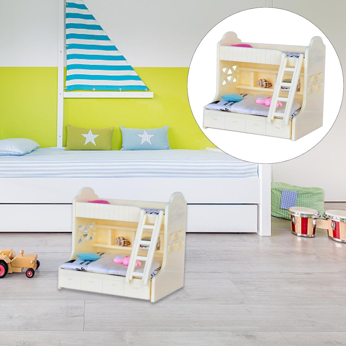 1/12 Scale Miniature Double Bunk Bed K5282