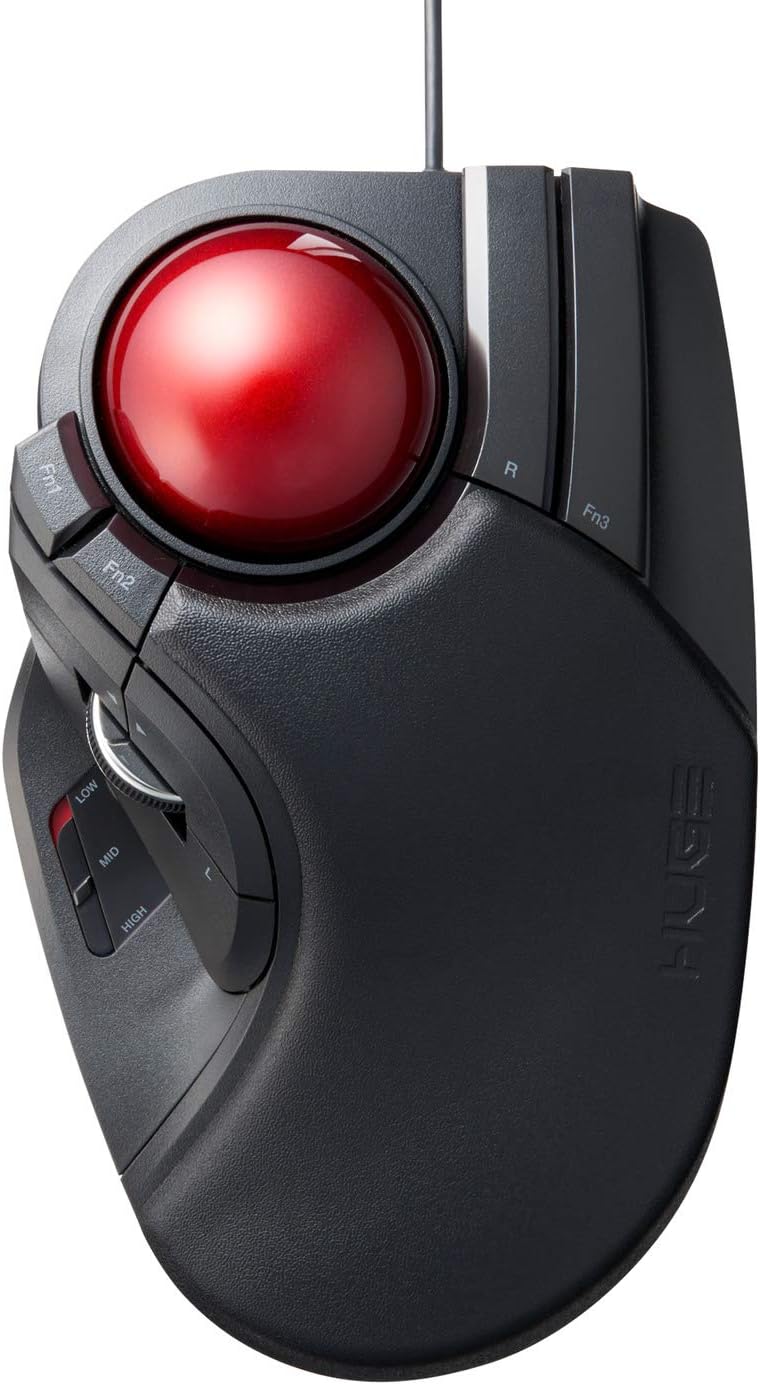 Wired Finger-operated Large Trackball Mouse 8-Button Y925514