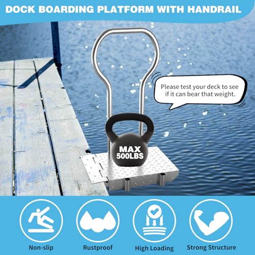 Foldable Dock Boarding Platform with Handrail J415