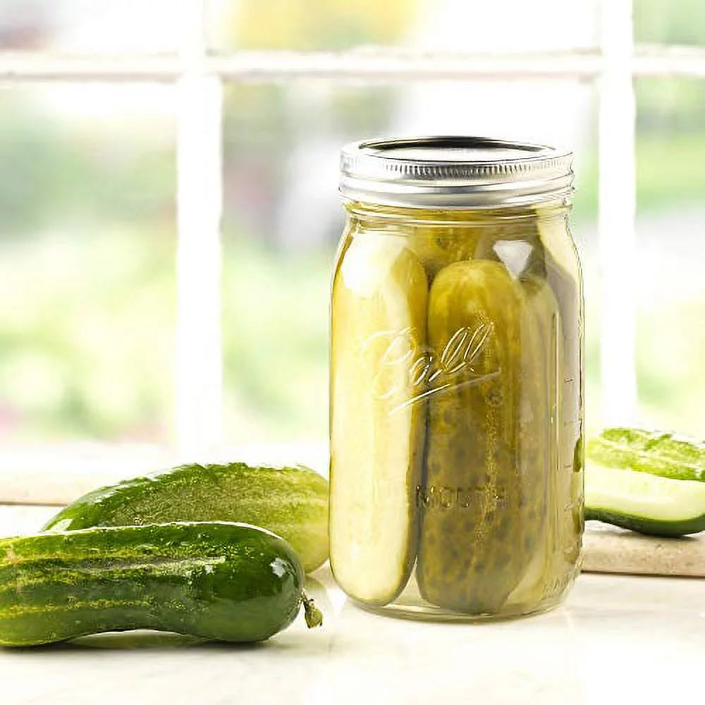 Wide Mouth Quart 32-Ounces Mason Jar with Lid and Band F792508