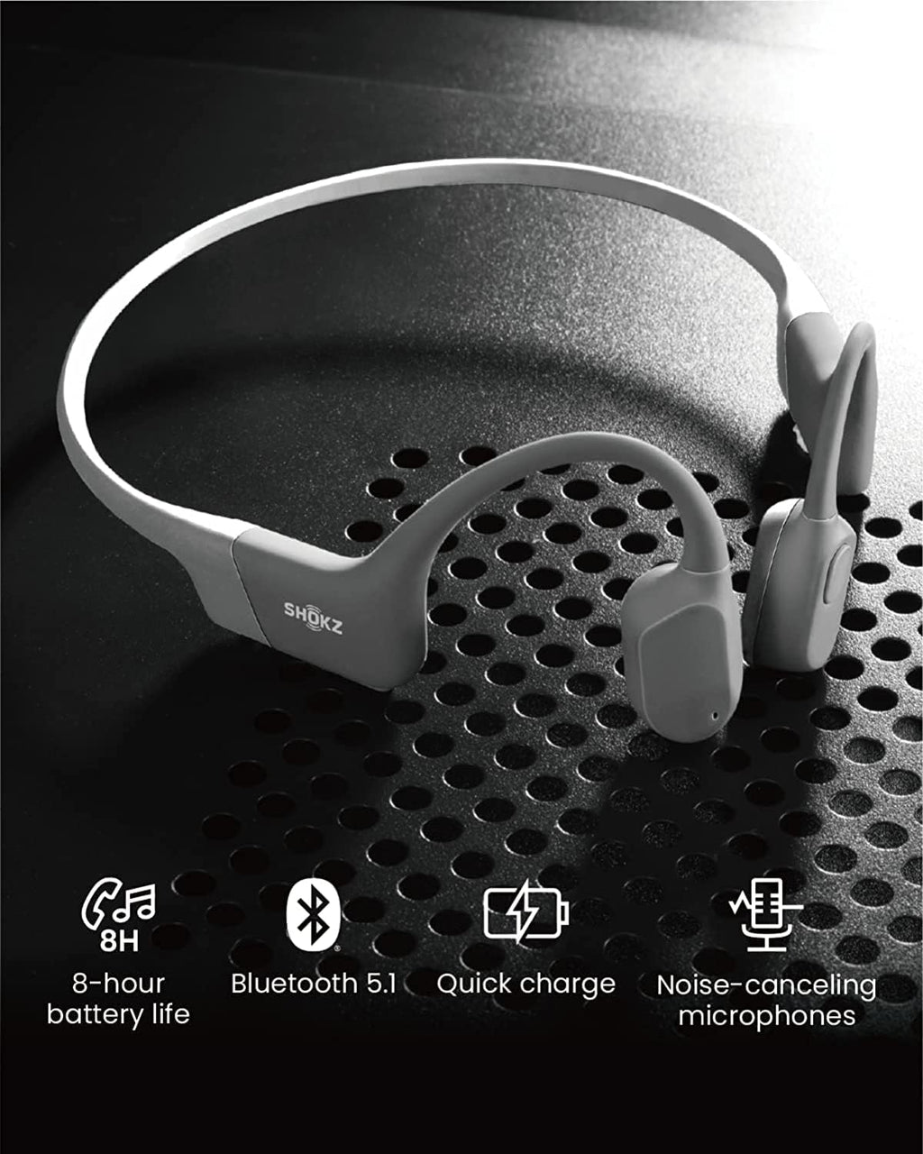 Grey Bone Conduction Running Headphones S436