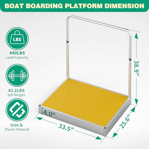 Foldable Dock Boarding Platform with Handrail J415