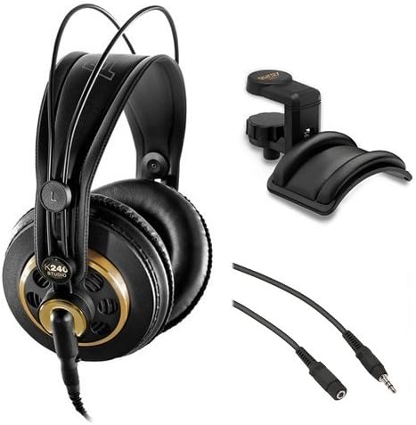 Semi-Open Stereo Headphones with Headphone Holder and Extension Cable Q616674