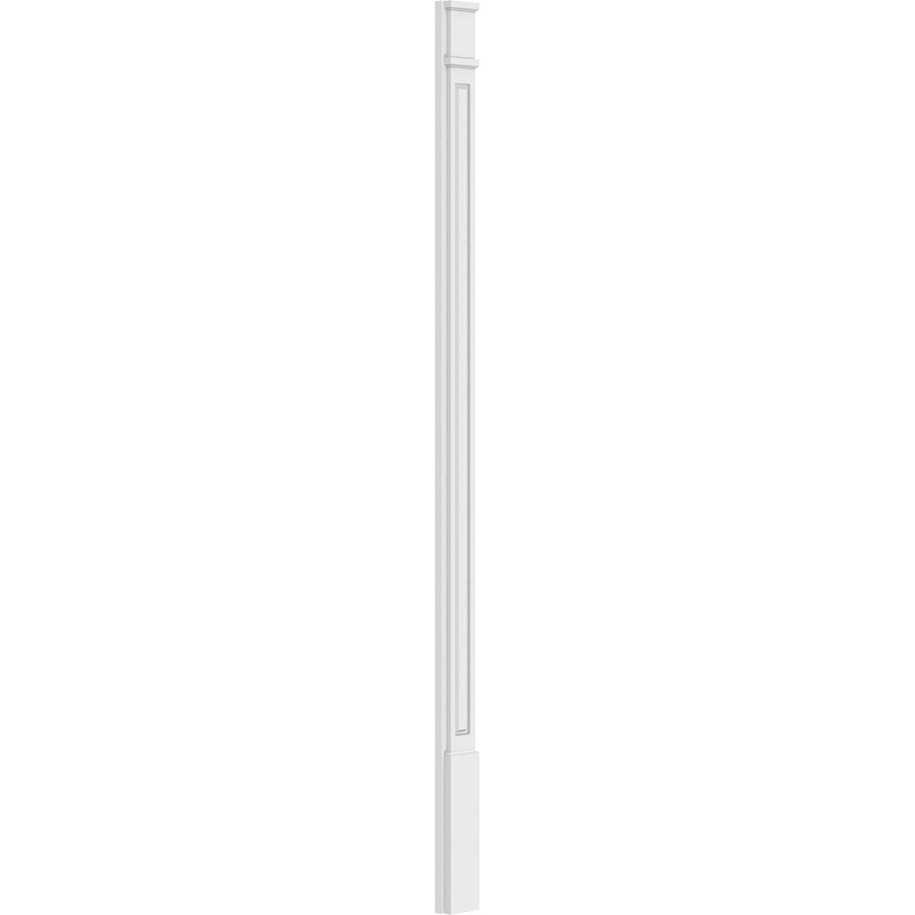 PVC Raised Panel Pilaster with Decorative Capital & Base (Pair) H348119
