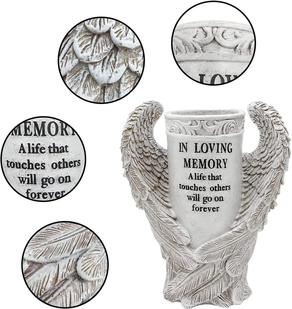 Grave Vase with Angel Wings U937