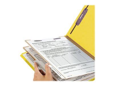 End Tab Classification Folders, Legal Size, 2 Dividers, Yellow, 10/Box Q1985