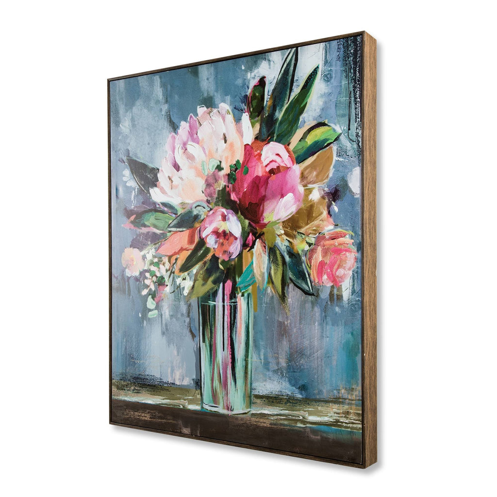 Floral Still Life Framed Wall Canvas U17150