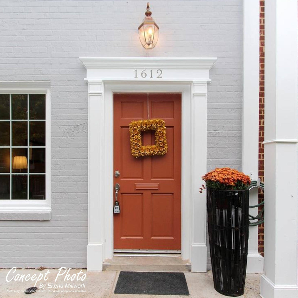 PVC Raised Panel Pilaster with Decorative Capital & Base (Pair) H348119