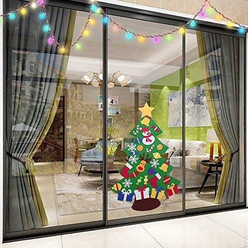 3.2FT Felt Christmas Tree with 30 Detachable Ornaments H298735