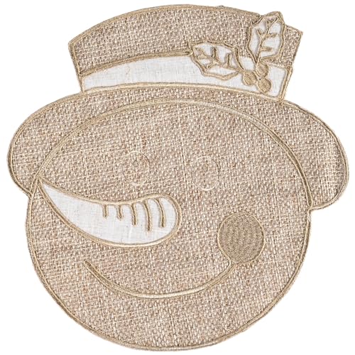 Set of 4 Burlap Christmas Placemats I150491