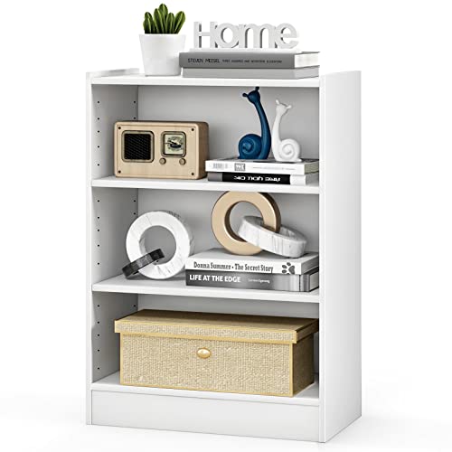 Black 3 Shelf Bookcase with Adjustable Shelves L8531