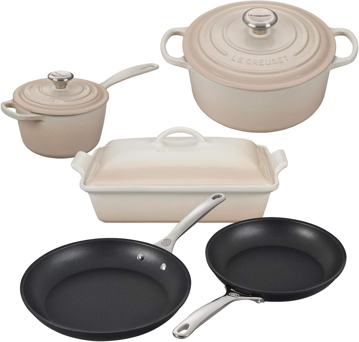 Enameled Cast Iron and Nonstick Cookware Set U161687