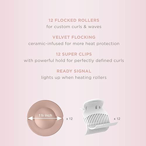 Ceramic 1 1/2-inch Hot Rollers with Super Clips V6379