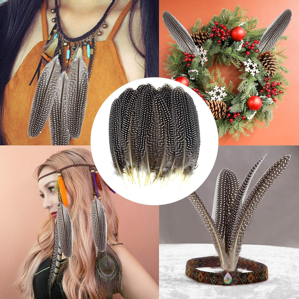 50 Pcs 15-20cm Natural Spotted Pheasant Feathers D518