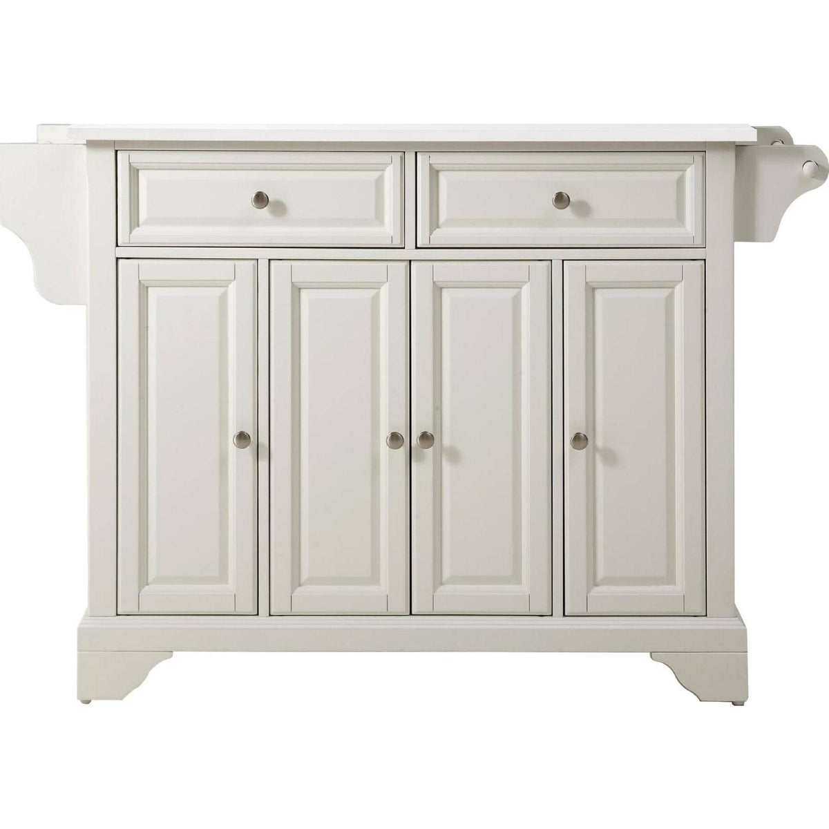 White Granite Top Full Size Kitchen Island Cart O502